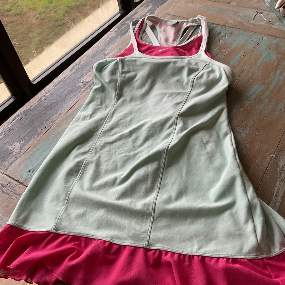 Nike Mint Green and Pink Women's Dress